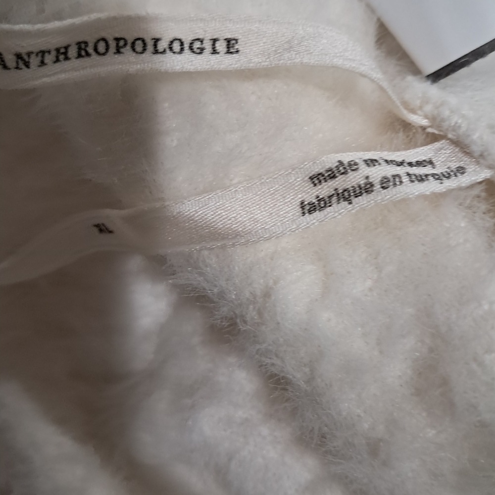 ​🤍 Anthropologie Fluffy Neck Sweater Size: XL - Picture 8 of 13